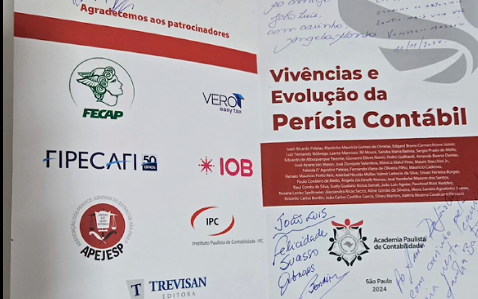 Lançamento do livro ‘Vivências e Evolução da Perícia Contábil’