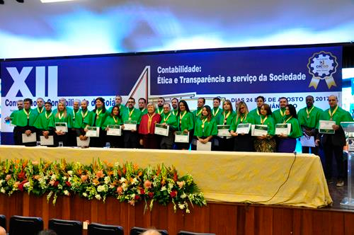 Banca com membros do Conselho Regional de Contabilidade de Goiás, na XII Convenção de Contabilidade